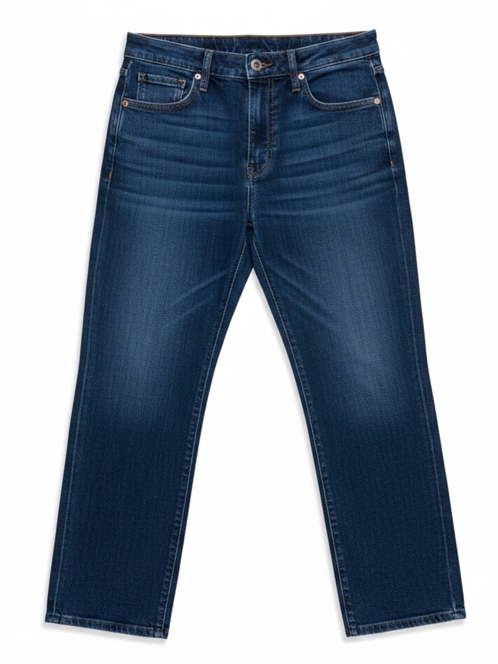 NWOT LOFT Size 27/4P High Rise Straight Leg Jeans in Dark Indigo Wash